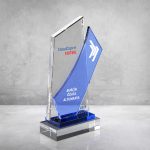 PB866 Mavi Camlı Kristal Plaket - 2