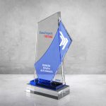 PB866 Mavi Camlı Kristal Plaket - 1