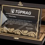 PB2104 Altın Yaldız Kristal Plaket - 4
