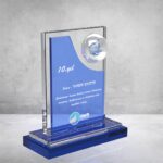 PB891 Mavi Camlı Kristal Plaket - 4