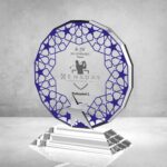 PB895 Mavi Camlı Kristal Plaket - 3